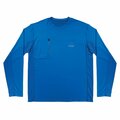 Ergodyne Chill-Its 6689 Cooling Long Sleeve Sun Shirt with UV Protection, Large, Blue 12154